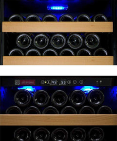 Allavino 277 Bottle Single Zone Left Hinge Black Vite II Tru-Vino Wine Fridge YHWR305-1BL20