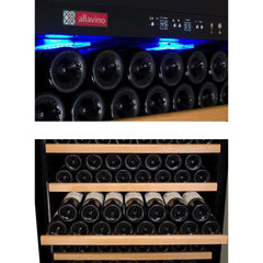 Allavino 305 Bottle Single Zone Left Hinge Stainless Steel Vite II Tru-Vino Wine Fridge YHWR305-1SL20