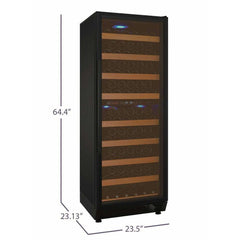 Allavino 99 Bottle Dual Zone Right Hinge Black Vite II Tru-Vino Wine Fridge YHWR99-2BR20