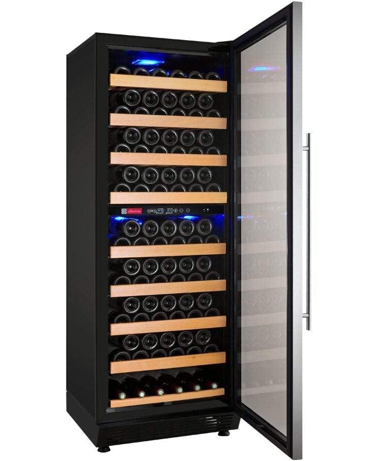 Allavino 99 Bottle Dual Zone Right Hinge Stainless Steel Vite II Tru-Vino Wine Fridge YHWR99-2SR20