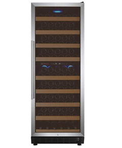 Allavino 99 Bottle Dual Zone Right Hinge Stainless Steel Vite II Tru-Vino Wine Fridge YHWR99-2SR20