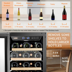 Lanbo 28 Bottle Dual Zone Wine Cooler - LW28D