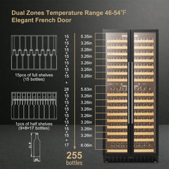 Lanbopro 257 Bottle Single Zone Wine Cooler - LP328S