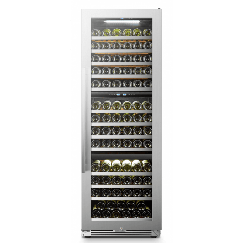 Lanbo 143 Bottles Triple Zone Stainless Steel Wine Coolers LP168T