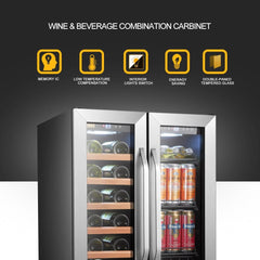 Lanbo 24 Inch 18 Bottles Freestanding Wine and Beverage Coolers LB36BD