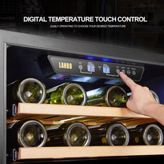 Lanbo 46 Bottles Dual Zone Stainless Steel Wine Coolers LW46D