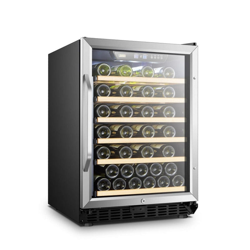 Lanbo 52 Bottles Single Zone Stainless Steel Wine Coolers LW52S