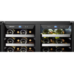 Lanbo 62 Bottles Dual Door Stainless Steel Wine Coolers LP66D