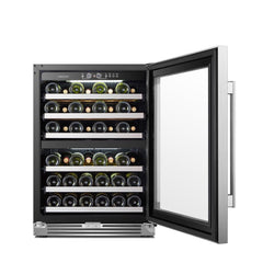 Lanbo Pro 44 Bottles Dual Zone Stainless Steel Wine Coolers LP54D