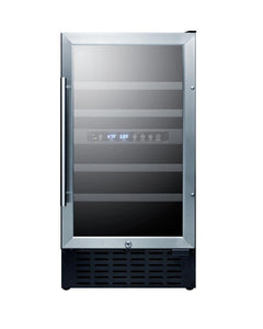 Summit - 18" 28-Bottle Dual-Zone ADA Compliant Glass Door Wine Cooler (SWC182ZADA)