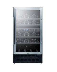 Summit - 18" 28-Bottle Dual-Zone Glass Door Wine Cooler (SWC182Z)