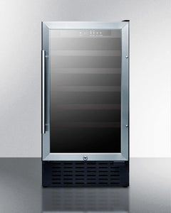 Summit - 18" 34-Bottle Single-Zone Glass Door Wine Cooler (SWC1840B)