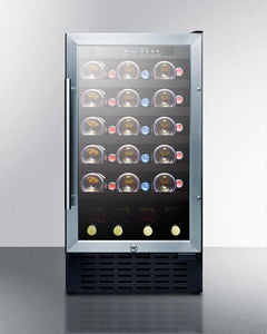 Summit - 18" 34-Bottle Single-Zone Glass Door Wine Cooler (SWC1840B)