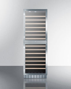 Summit - 24" 118-Bottle Dual-Zone 2 Reversible Door Wine Cooler (SWC1875B)