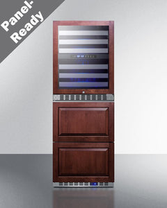 Summit - 24"  Dual-Zone Wine Cooler & 2-Drawer Freezer Combination (SWCDAF24)