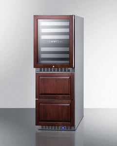 Summit - 24"  Dual-Zone Wine Cooler & 2-Drawer Refrigerator Combination (SWCDAR24)