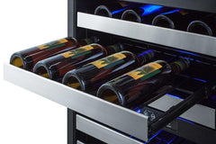 Summit - 24"  Dual-Zone Wine Cooler & 2-Drawer Refrigerator Combination (SWCDAR24)