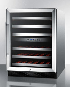 Summit - 24" 46-Bottle Dual-Zone ADA Compliant Wine Cooler (SWC530BLBISTADA) - Stainless Steel Glass Door