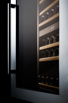 Summit - 24"  51-Bottle Dual-Zone Integrated Wine Cooler w/ Tempered Glass Door Stainless Steel Frame (VC60D)