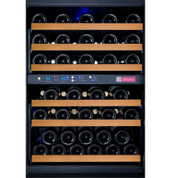 Allavino 112 Bottle Four Zone Black FlexCount II Tru-Vino Wine Fridge 2X-VSWR56-2B20