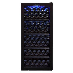 Whynter - 24" 124-Bottle Single-Zone Freestanding Black Wine Cooler (FWC-1201BB)